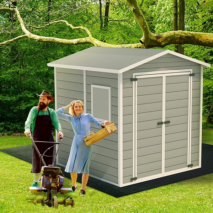 Haull Outdoor Storage Shed Floor Mat Waterproof Outdoor Carport Mat Thickened Soft Patio Furniture Pad Washable with Non Slip Backing, Storage Shed Not Included(5 x 3 ft) - Image 7