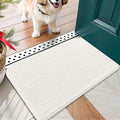 OLANLY Dog Door Mat for Muddy Paws 30x17, Absorbs Moisture and Dirt, Absorbent Non-Slip Washable Doormat, Quick Dry Chenille Mud Mat for Dogs, Entry Indoor Entryway Carpet for Inside Floor, Ivory by OLANLY