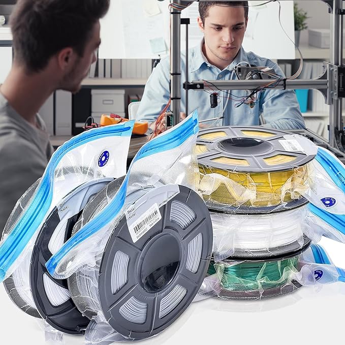 3D Print Filament Storage Bag Vacuum Kits - 30Pcs Cleaning Drying Sealed Bags with 30Pcs Humidity Indicator Cards & Auto-Pump - Image 5