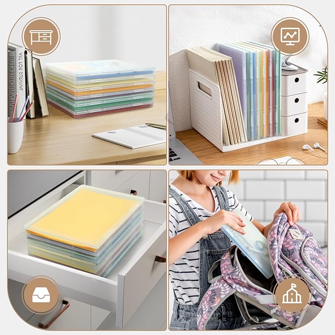 Photo Storage Box, 6 Pack Board Game Storage Containers with Snap-Tight Latch, Plastic Photo Organizers and Storage for Scrapbooks, Card, Papers, Craft (8x10) - Image 7