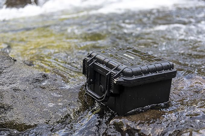 MEIJIA Portable All Weather Waterproof Camera Case With Foam,Fit Use of Drones,Camera,Equipments,Elegant Black,10.62 x9.68x6.87inches - Image 5
