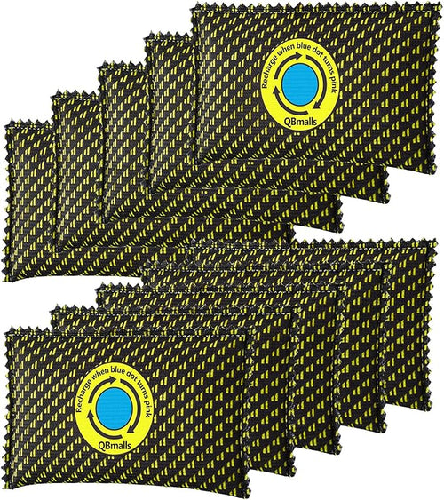 100g Rechargeable Desiccant Pack of 10,Moisture Absorber for Storage Bins,Gun Safes,camper and Cars,Desiccant Dehumidifier for Closets,Drawer,Luggage and Small Spaces by QBmallsbuynow