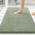 Smiry Luxury Chenille Bathroom Rugs 30x20, Extra Soft and Absorbent Shaggy Bath Mat, Machine Washable, Non-Slip Plush Carpet Runner for Tub, Shower, and Floor, Home Decor Accessories, Sage Green by Smiry