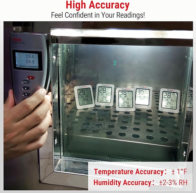 TempPro TP50 2 Pieces Digital Hygrometer Indoor Thermometer Room Thermometer and Humidity Gauge with Temperature Humidity Monitor(Previously ThermoPro) - Image 5