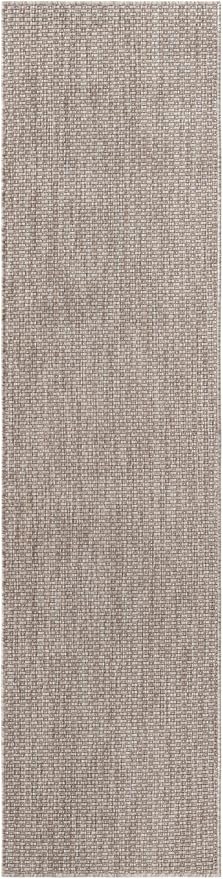 Unique Loom Collection Casual Transitional Solid Heathered Indoor/Outdoor Flatweave Area Rug (2' x 8' Runner, Beige/Ivory) - Image 3