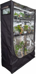 48"x18"x72" Grow Tent Cover for Baker's Rack – Clear Front Door, Adjustable Ventilation, Fully Enclosed Bottom – Indoor Greenhouse for Plants by Unknown