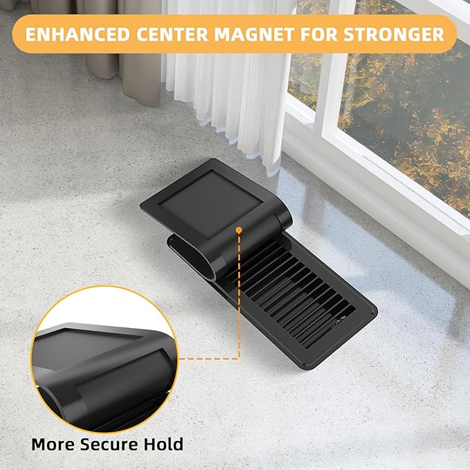 Magnetic Vent Covers (3-Pack) for Complete Sealing, 5.5" X 14" for Home Floor, Wall, and Ceiling Vents – Upgraded Thickness for RV, HVAC, and AC Vents, Energy Savings, Floor Vent Not Included - Image 2