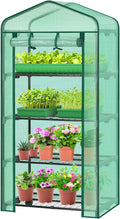Ohuhu Mini Greenhouse for Indoor Outdoor, Small Plastic Plant Green House 4-Tier Rack Stand Portable Greenhouses with Durable PE Cover for Seedling, 2.5x1.6x5.2 FT, Ideal Gardening Gifts for Women Men by Ohuhu