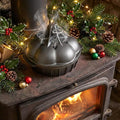Wood Stove Steamer & Woodstove Steamer Stove Humidifier Cast Iron, 2.3 Quart Round Fireplace Humidifier & Simmer Pots with Heart-shaped Vent At The Top Covers (Round-1) by Unknown