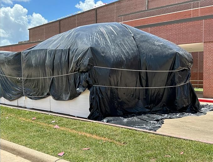 Plastic Sheeting Roll 4 MIL (20x100) Black for Painting, Plastic Tarp, Plastic Mulch, Weed Barrier, Concrete Moisture, Vapor Barrier, Construction Film, Lumber Tarp, Ground Cover - Image 2