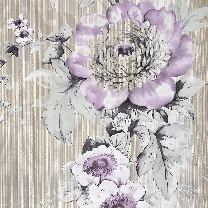 Yifely Vintage Purple Peony Self-Adhesive Kitchen Shelf Drawer Liner Moisture Proof PVC Mat 45x300cm - Image 10
