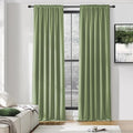 DONREN Sage Green Curtains 96 Inch Length Thermal Insulated Room Darkening Blackout Curtains for Bedroom (52 W x 96 L,Set of 2 Panels) by DONREN