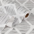 Shelf Liners Cabinet Liner Drawer Liner 12in X 13ft Non Adhesive Non-Slip Easy to Clean Waterproof Black Diamond Stripe Liner for Kitchen Cupboard, Desks, Pantry, Tool Box by Unknown