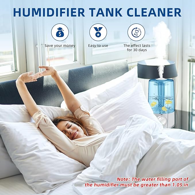 AMI PARTS Universal Humidifier Cleaner Fish for All Humidifiers and Fish Tank, Purifie Water, Soften Hard Water, Prevents Hard Water Build-Up, Humidifier Cleaner Float Submarine(6 Pack) - Image 5