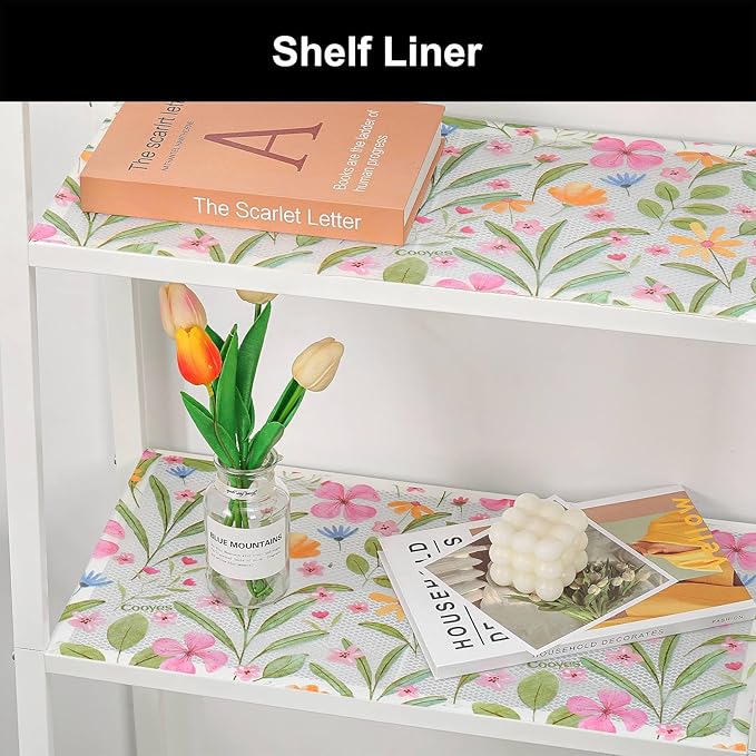 Cooyes Shelf Liner – Premium Non-Adhesive Cabinet & Drawer Liner for Kitchen – Waterproof Shelf Paper with Modern Pattern – Durable EVA Cabinet Mat – Easy to Cut （17.5" W x 197" L） - Image 8