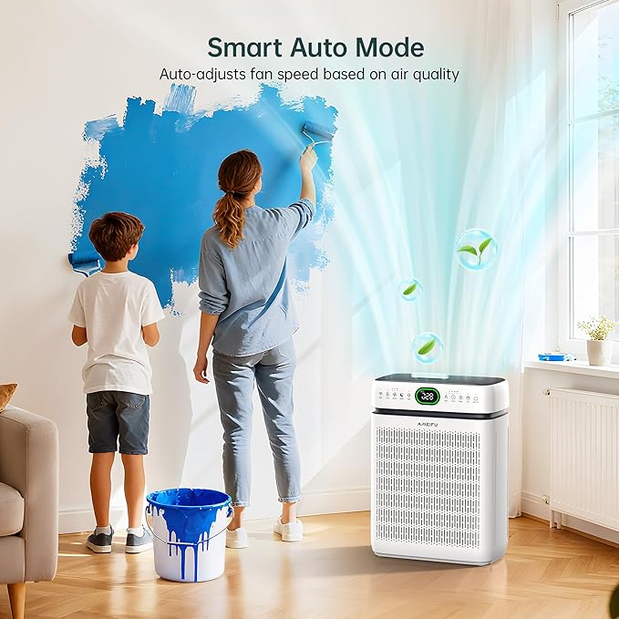 Air Purifiers for Home Large Room Up to 3500 Sq Ft with Washable Filters,Double-Sided HEPA with PM 2.5 Display Air Quality Sensor,Smart WiFi APP,Air Cleaner for Pets,Hair,Dust,Smoke,Dorm room,Office - Image 8