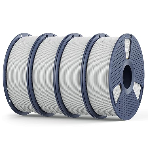 Matte PLA Filament 1.75mm, 4kg(8.8lbs) SUNLU 3D Printer Filament, Matte Surface Texture, No Clogging, Less Brittle, White 4 Pack by YOOPAI