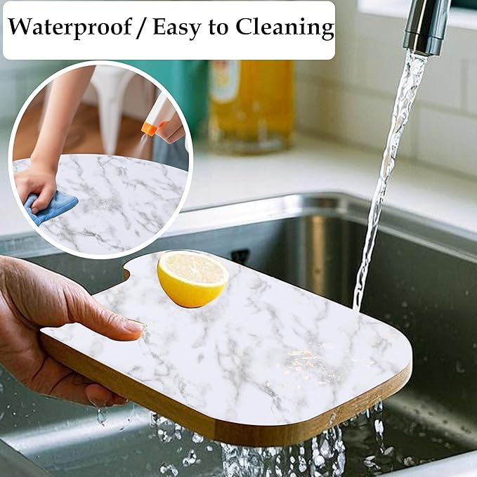 Shelf Liners for Cabinets 15 Inch Wide X 20 Ft Non Slip Waterproof Drawer Cupboard Liner Strong Grip Non Adhesivepantry Shelf Closet Liner for Kitchen Bathroom Refrigerator Dresser Drawer Mat Marble - Image 3