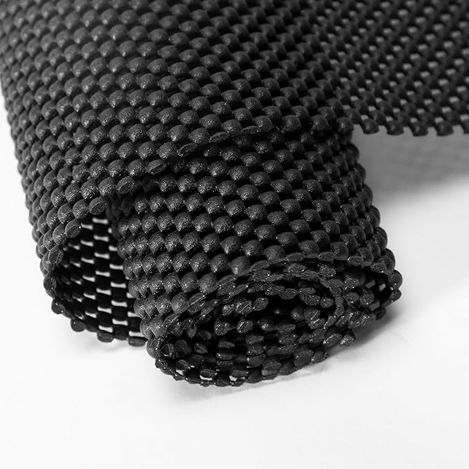 Shelf Liners for Cabinets-Drawer Liner Cabinet Liners for Shelves Kitchen,Non-Adhesive,Non-Slip,Black,12 x 48 inch by vortiara