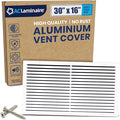 30x16 Inch (Duct Opening) Air Return Vent Cover Decorative – Premium Aluminum AC Vent Cover for Ceiling & Wall, Rustproof Grille, Ideal for Home HVAC Grille, Durable & Easy to Install by ACLAMINAIRE by LAMINAIRE