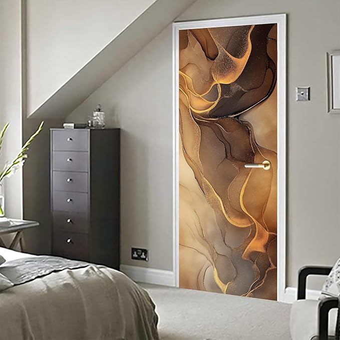 3D Door Decals Stickers, Peel Stick Wall Murals Vinyl Wallpaper Self-Adhesive Mural Door Covers Decorative for Furniture Home Decor Wrinkle-Resistant Waterproof - Image 6