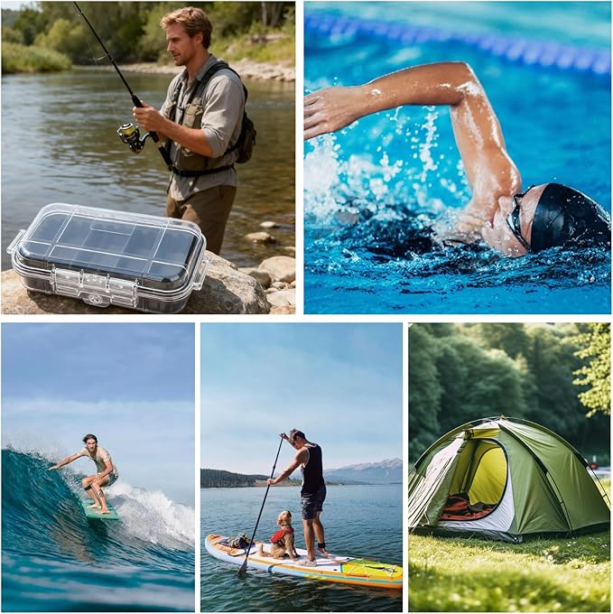 Outdoor Storage Box, Shockproof Airtight Storage Case, Outdoor Storage Box for Edc, Pressure Proof Dry Boxes with Detachable Pad for Camping for Edc Tools, Phone, Keys - Image 7