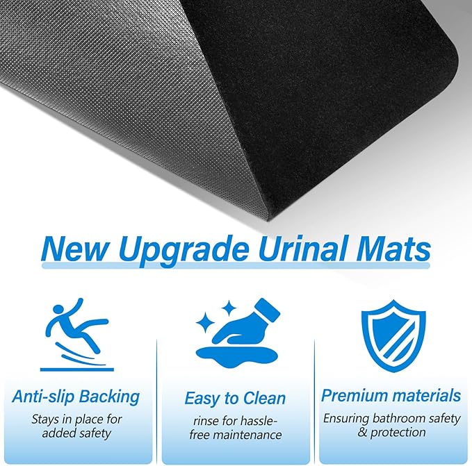 Urinal Mats for Men Bathroom,Urinal Floor Mats,Non-Slip Water Deodorization Urinal Mats,Disposable Urinal Mats for Men Bathroom,Mens Urinal Carpets Large 17Inch x 20.5Inch - Image 3