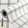 FINNEZ Drawer and Shelf Liner for Kitchen Cabinet Non Adhesive Non Slip 12in x 20FT, Heavy Duty Gripper Cabinet Liners, Waterproof No Residue Easy Cut with Measuring Tape & Cutter Tool (White Stripes) by FINNEZ