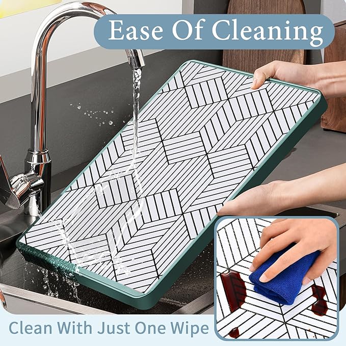 Shelf Liners for Kitchen Cabinets Non Adhesive Shelf Liner Paper Non-Slip Thickened Drawer Liner Easy to Clean for Tool Box Refrigerator with Knife and Tape Measure, Black Geometric, 11.8 x 118 in - Image 4