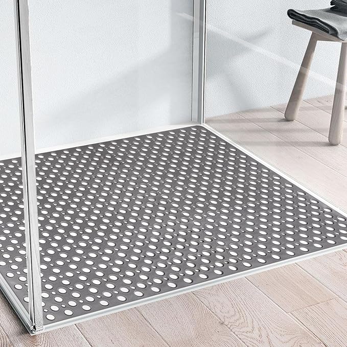 Extra Large Shower Mat, Yonala 47 x 32 Inch Non Slip Shower Mats for Inside Shower, Soft TPE Shower Floor Mat with Suction Cups and Drain Holes, Machine Washable Bathroom Shower Mat, Easy to Clean - Image 4