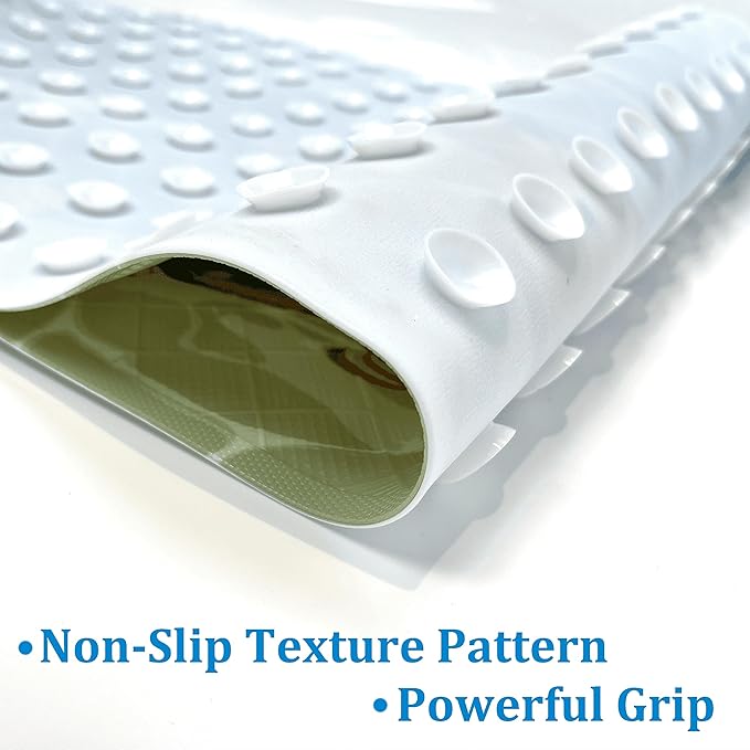 BOPPIE Non-Slip Bath Mat Shower Mats for Tub Kids,Anti-Slip-Resistant Bathtub Tub Mats Bathroom Mat XL Large Bath Mat 35X15 Inches (Ship) - Image 5