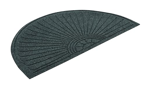Guardian EcoGuard Diamond Fan Indoor Wiper Door Mat, Recycled Plactic and Rubber, 3', Charcoal Black - Image 8