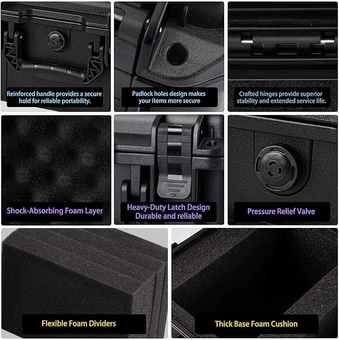 QINGUANG Graded Card Storage Box,Trading Card Case with 4 Foam Dividers,IP67 Waterproof PSA Slab Case for PSA/CSG/CGC/SGC/BGS Top Loaders Sports Cards - Image 6