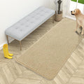 OLANLY Dog Door Mat for Muddy Paws 54x24, Absorbs Moisture and Dirt, Absorbent Non-Slip Washable Doormat, Quick Dry Chenille Mud Mat for Dogs, Entry Indoor Entryway Carpet for Inside Floor, Beige by OLANLY
