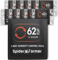 Spider Farmer 62% RH 8g Size Two-Way Humidity Control Packs, 10 Packs, Each Maintains Freshness for 1 oz, Moisture Balancer for Herbs, Great for Mason Jars & Small Containers by SpiderFarmer