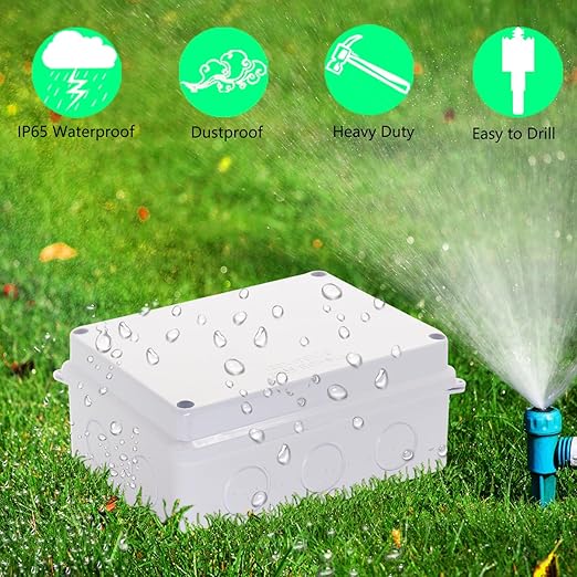 Electrical Box, 2 PCS Outdoor Waterproof Box IP65 Junction Box with Reserved Holes,ABS Plastic Project Box Power Cord Enclosure White 5.9 x 4.3 x 2.8 inch(150x110x70mm) - Image 3
