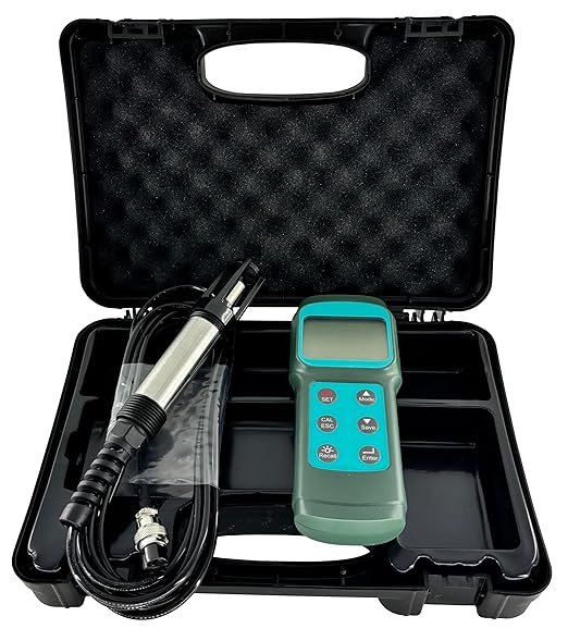 Optical Dissolved Oxygen Meter with 5m Probe Measuring Range 0.0-15.0 (mg/L)/0-119.9% Solution 0.1 mg/L Accuracy ±3.0% FS Calibration 100.0% for Environmental Monitoring Ects by QIUSUO