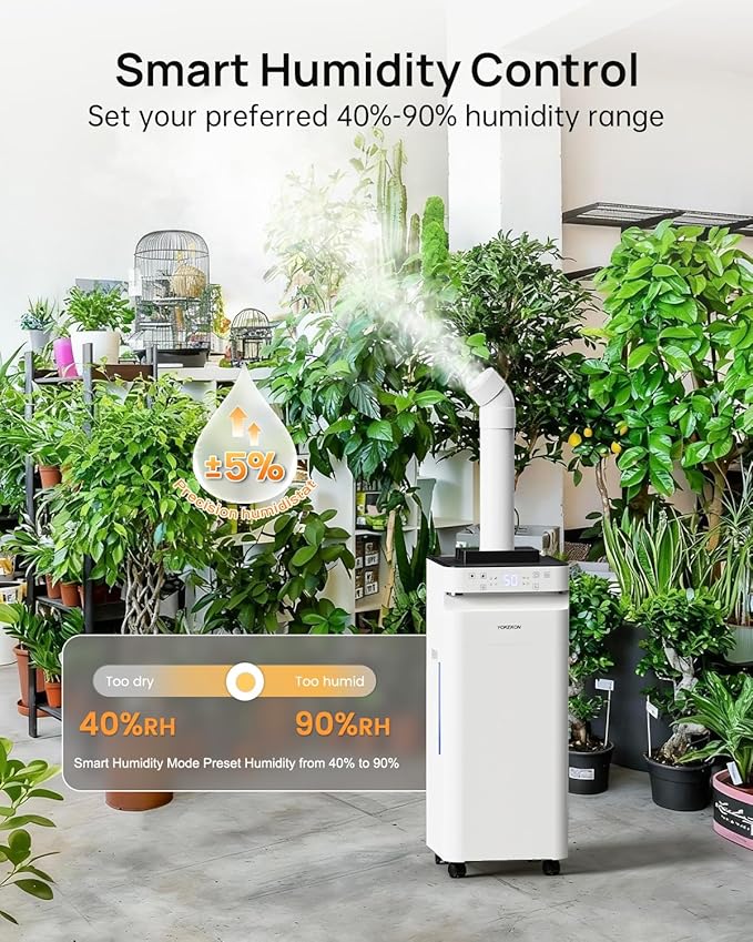 YOKEKON Humidifier Large Room 22L/5.8gal, 2500sq.ft Whole House Humidifiers for Home, Large Humidifier for Bedroom, Cool Mist Humidifiers for Bedroom Living Room Plants Office Commercial Area, White - Image 5