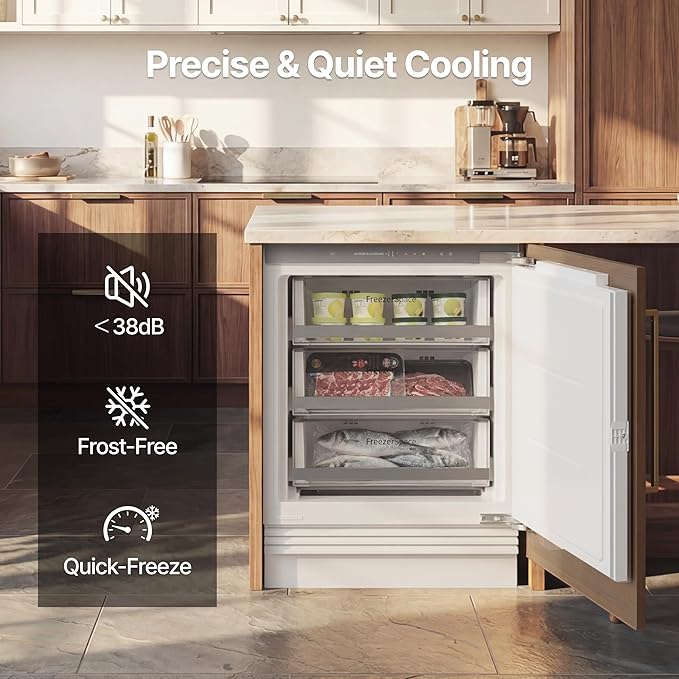 Ca'Lefort Undercounter Panel Ready Freezer -11°F to 7°F, Built-in All Freezer Panel-Ready Fridge, 3.75 cu.ft (Panel Not Included) - Image 3