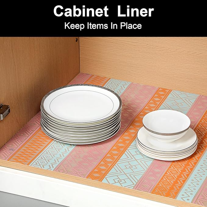 Cooyes Shelf and Drawer Liners for Kitchen Cabinets, Non Adhesive Cabinet Liner, EVA Waterproof Durable Non-Slip Drawer Mats for Shelves, Refrigerator, Storage, Desks（17.5" W x 78.7" L） - Image 4