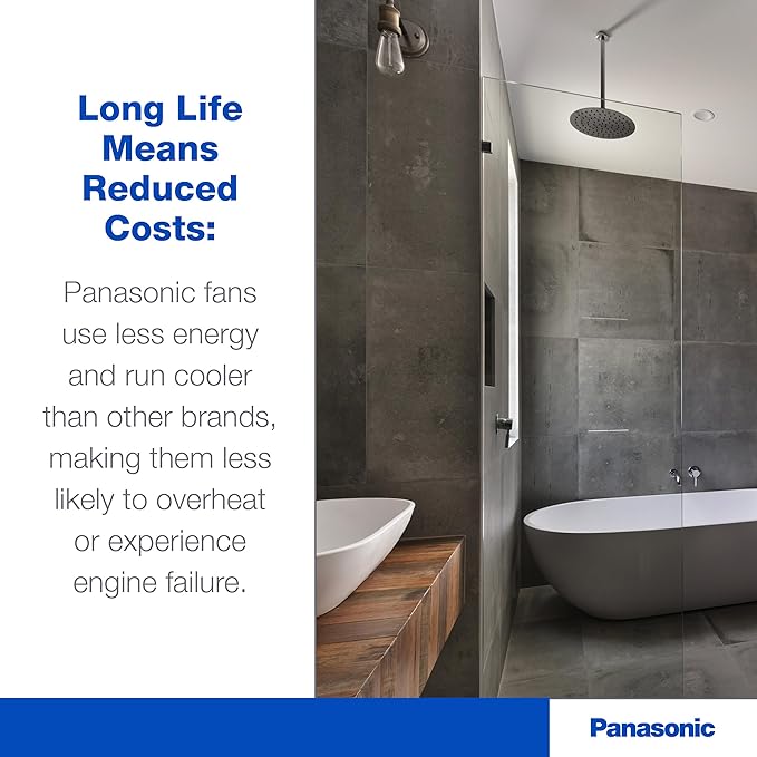 Panasonic FV-08VRE2 WhisperRecessed 80 CFM Bathroom Fan, Black - Image 6