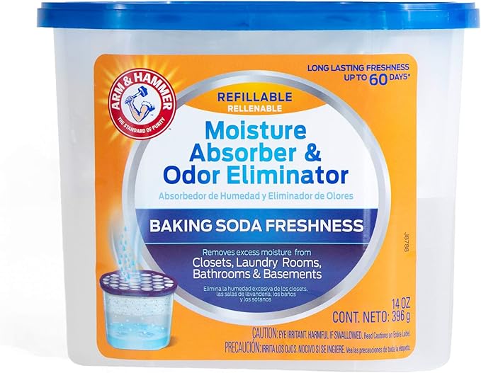 Arm & Hammer Fragrance Free Refillable Moisture Absorber and Odor Eliminator 14 oz. Tub by ARMHAMMER