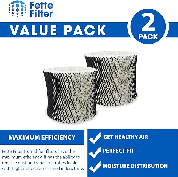 Fette Filter - HWF-64 Humidifier Filter B Wick Replacement Compatible with Holmes HWF64 Filter B for models HM-1645 HM-1730 HM-1745 HM-1750 HM-2200 & Bionaire BWF-64 includes 2 QTY. - Image 2