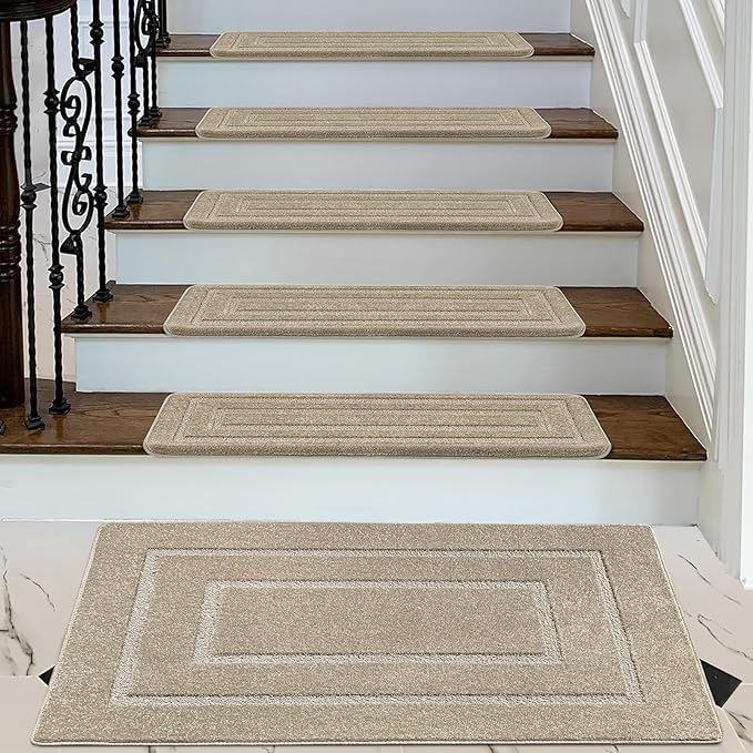 PURE ERA Carpet Stair Tread Landing Mat Tape Free Self Adhesive Non Slip Skid Resistant Indoor Doormat Area Rug Floor Mat for Kitchen Bathroom Workstations Washable 2' X 3' - Image 2