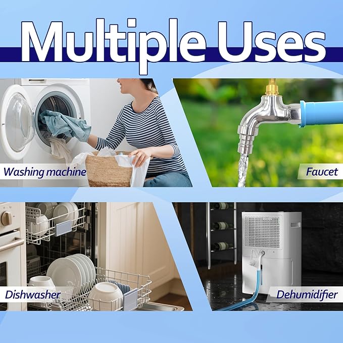 Dehumidifier Drain Hose Kit (5.25FT) – Universal PVC Corrugated Drain Hose with Stainless Steel Clamp & Thumb Screw, Leak-Proof Design, Fits Most Dehumidifiers and Portable Washing Machines - Image 5