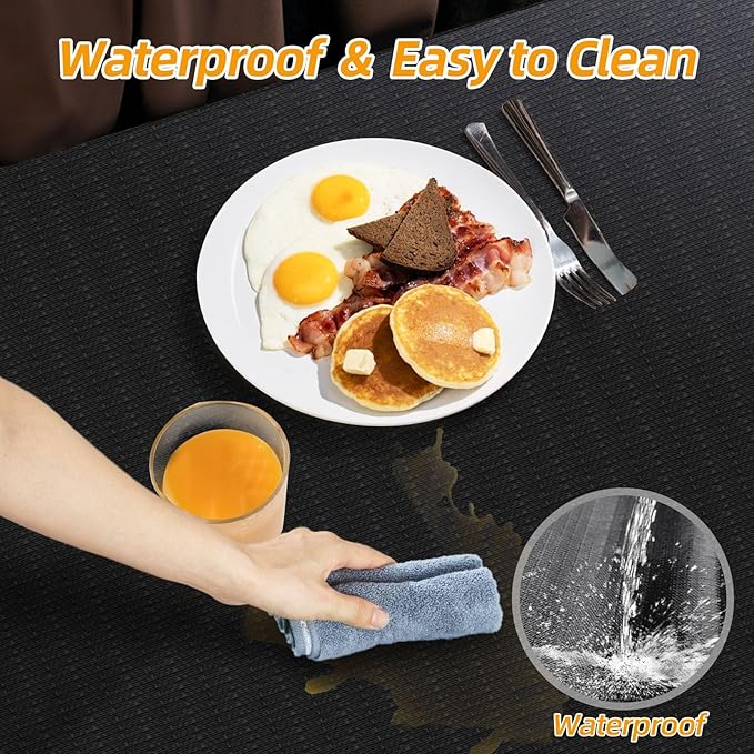 Shelf and Drawer Liner for Kitchen Cabinets Non-Adhesive, Strong Grip Non-Slip Thickened Cabinet Liners for Shelves, Waterproof Mats for Dresser Cupboard, Black, 12 in x 10 Feet - Image 4