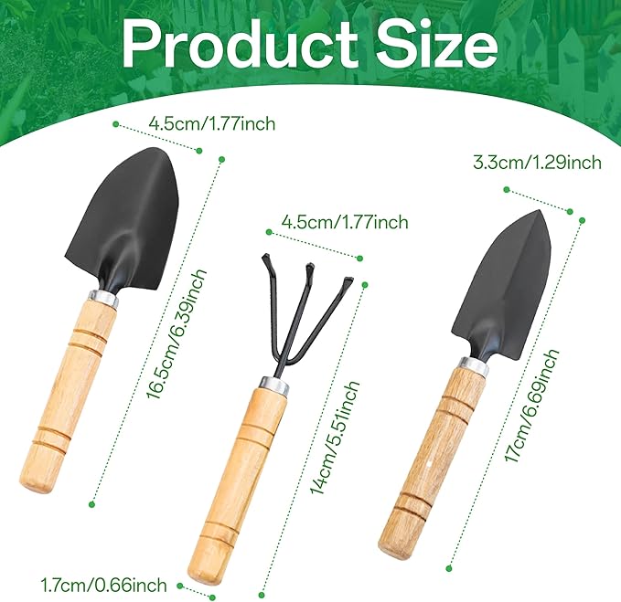 5-Piece Gardening Tool Set with Repotting Mat, Mini Garden Tools for Indoor Plants, Waterproof Potting Mat, Garden Gifts for Women & Men, Succulent Tools Set - Image 8