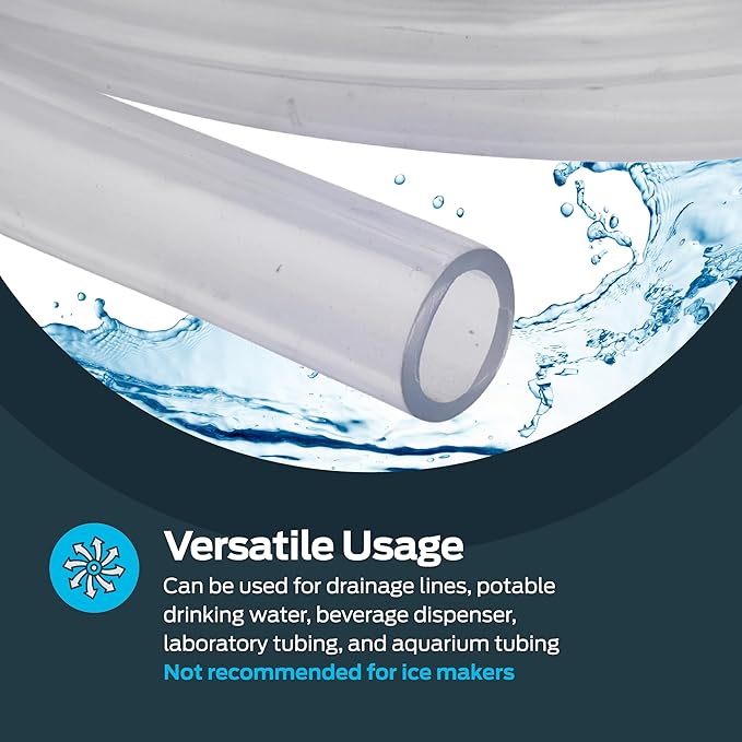 Eastman 3/4 Inch ID (1 Inch OD) PVC Clear Vinyl Tubing, 10 Foot Length, 98624 - Image 3