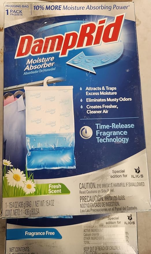 Damp Rid Hanging Bag Moisture Absorbers - 3 Packs of 3-15.4oz (Pure Linen, Lavender Vanilla, Fresh Scent) - Closet Deodorizer Odor Eliminator, 10% More Moisture Absorbing Power - Ilios Packaging - Image 6