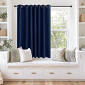 NICETOWN Navy Blue Blackout Curtains 63 inch Length, Grommet Window Treatment Room Divider Thermal Insulated Window Treatments Light Blocking Drapes for Bedroom, 1 Panel, W100 x L63 by NICETOWN
